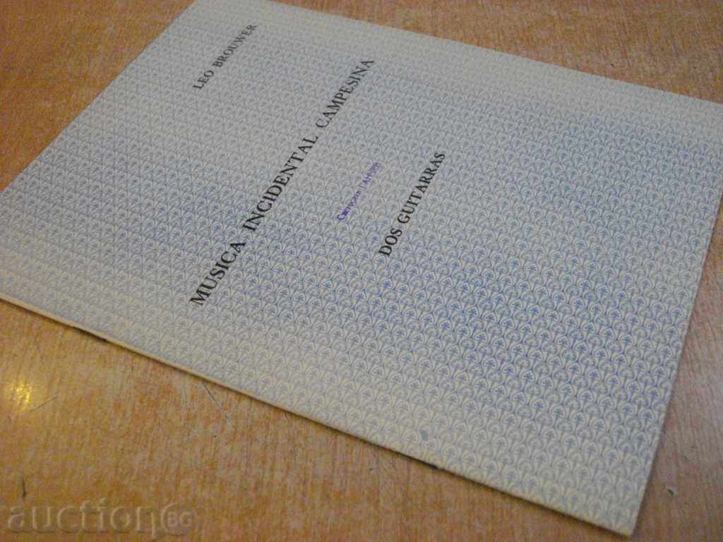 Book "MUSICA INCIDENTAL CAMPESINA-DOS GUITARRAS-BROUWER" 9pp - 7 Book "MUSICA INCIDENTAL CAMPESINA-DOS GUITARRAS-BROUWER" 9pp - 7