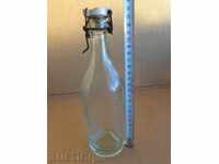 An old bottle of carbonated water bottle