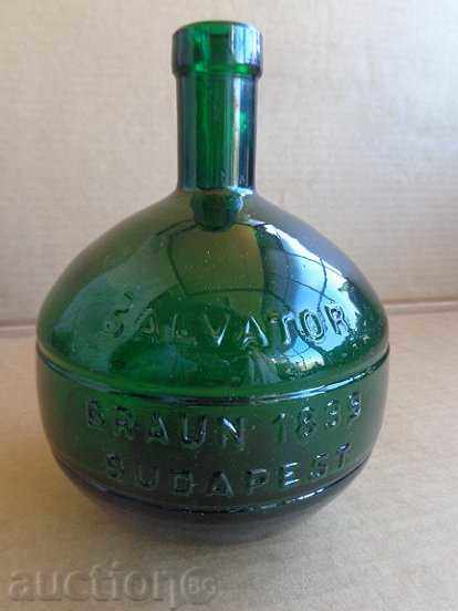 An old bottle of cognac Unicum bottle