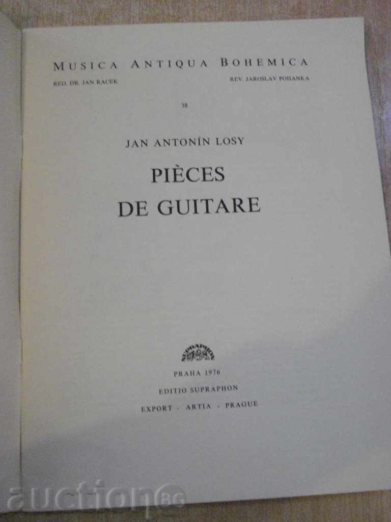 The book "PIÉCES DE GUITARE - JAN ANTONÍN LOSY" - 34 pages with price 10.00 BGN | € 5.11