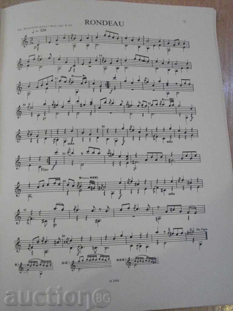 The book "PIÉCES DE GUITARE - JAN ANTONÍN LOSY" - 34 pages - 6