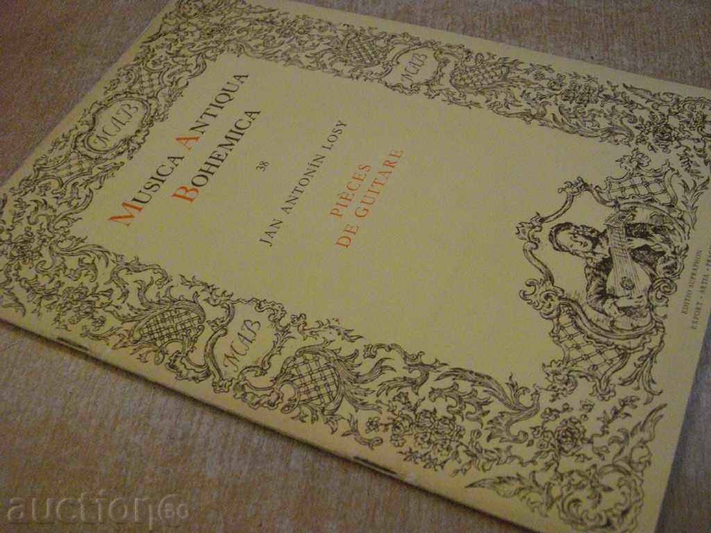 The book "PIÉCES DE GUITARE - JAN ANTONÍN LOSY" - 34 pages - 7