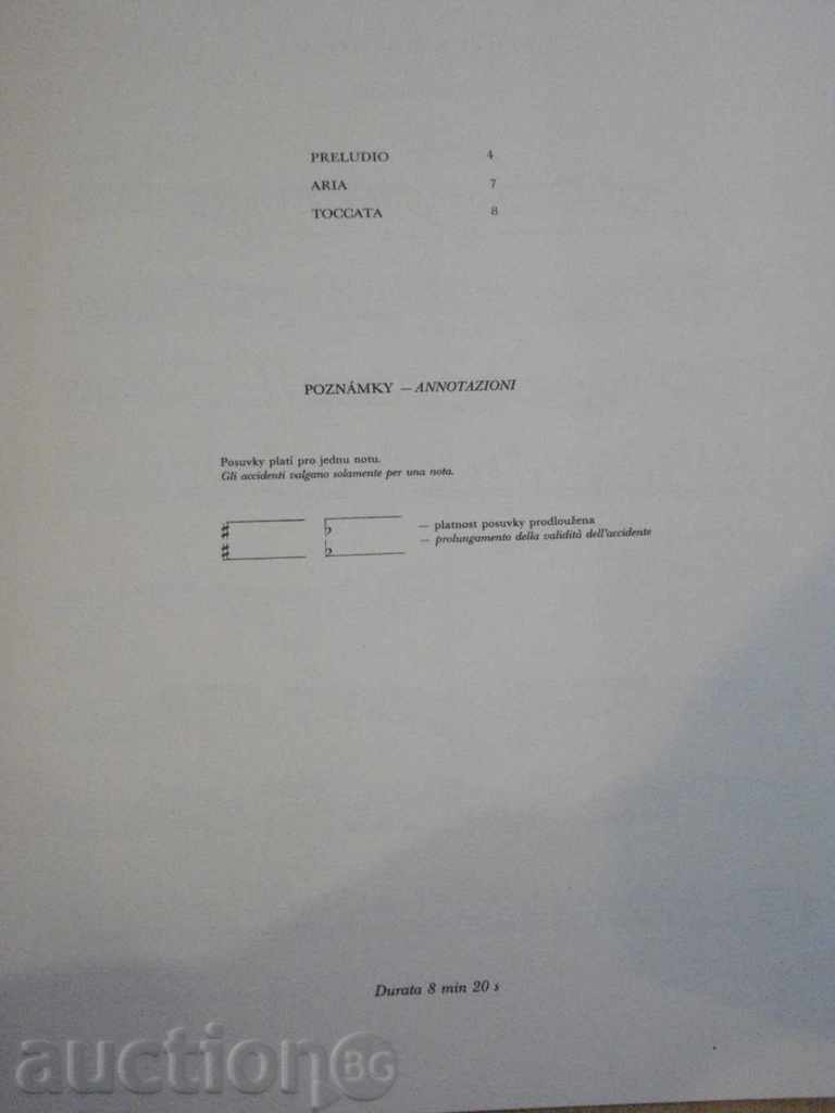 Auction Book "TŘI SKLADBY PRO KYTARU - MARTN VOJTÍŠEK" - 8 p. Auction Book "TŘI SKLADBY PRO KYTARU - MARTN VOJTÍŠEK" - 8 p.