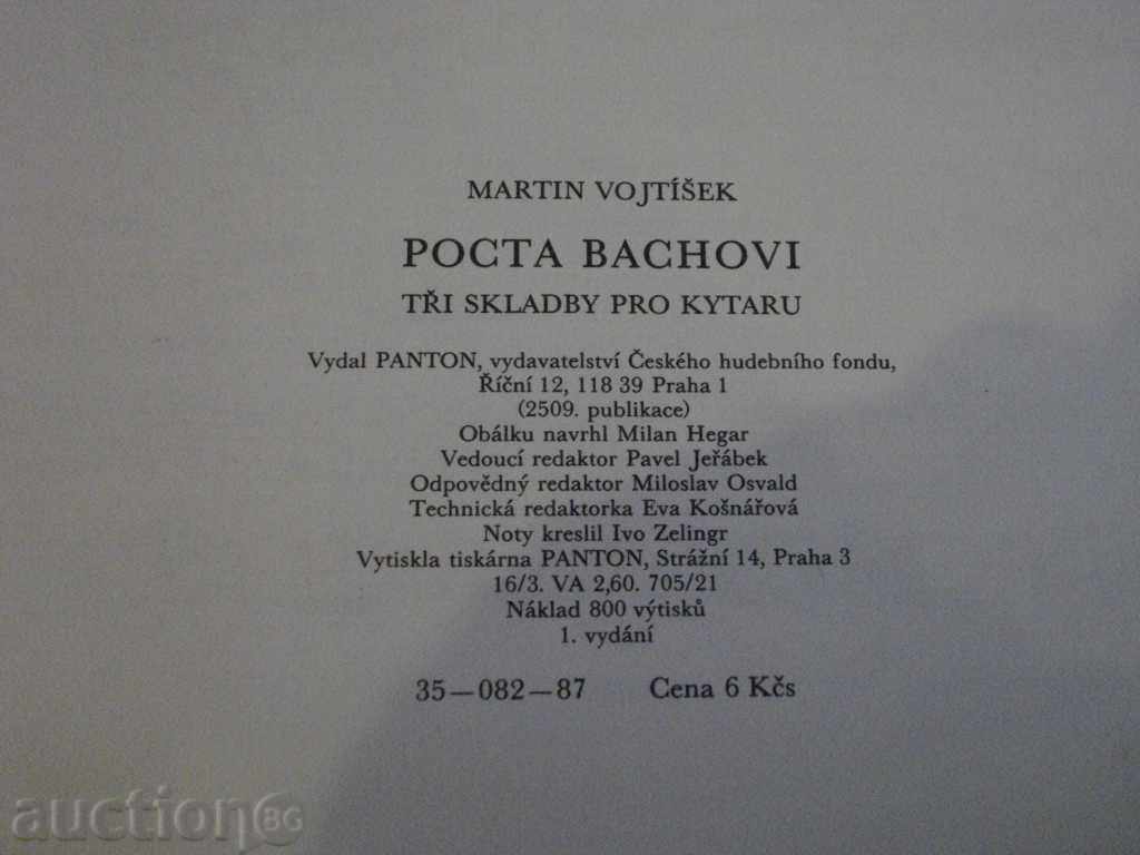 Book "TŘI SKLADBY PRO KYTARU - MARTN VOJTÍŠEK" - 8 p. - 6 Book "TŘI SKLADBY PRO KYTARU - MARTN VOJTÍŠEK" - 8 p. - 6