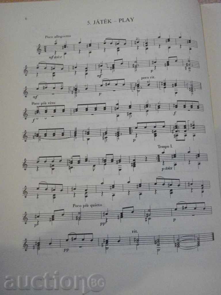 Delivery of Book "GYERMEKEKNEK VÁLOGATOTT DARABOK GITÁRRA-BARTÓK" -24pp Delivery of Book "GYERMEKEKNEK VÁLOGATOTT DARABOK GITÁRRA-BARTÓK" -24pp