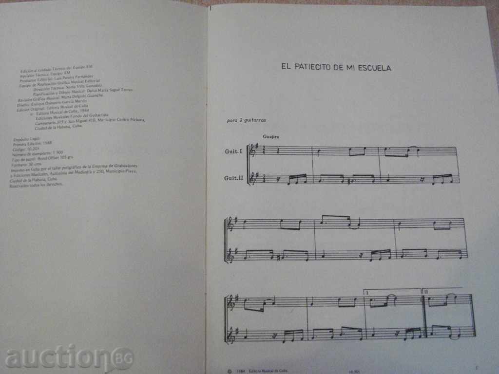 Auction  Book "PIEZAS PARA 2,3 y 4 GUITARRAS-Rafael Inciarte" -20p.