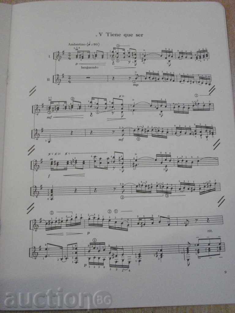 Book "OCHO DANZAS - DOS GUITARRAS - I.Cervantes" - 16 pages - 5 Book "OCHO DANZAS - DOS GUITARRAS - I.Cervantes" - 16 pages - 5