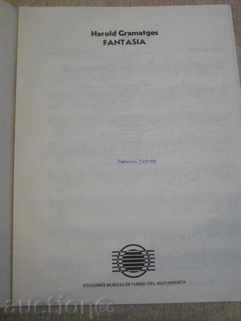 Book "FANTASIA - Harold Gramatges" - 5 p. with price 5.00 BGN | € 2.56
