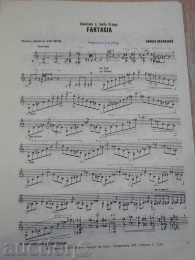 Delivery of Book "FANTASIA - Harold Gramatges" - 5 p.