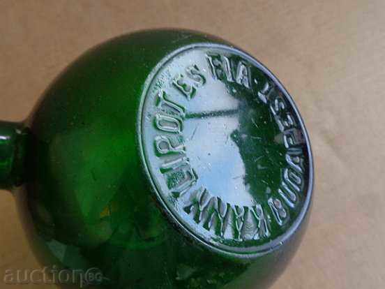 Δημοπρασία Παλιά ετικέτα γυάλινο μπουκάλι κονιάκ μάρκα μπουκάλι