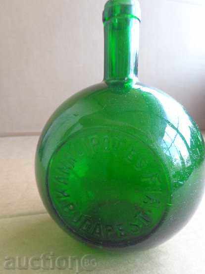 Παράδοση Παλιά ετικέτα γυάλινο μπουκάλι κονιάκ μάρκα μπουκάλι