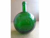 Παλιά ετικέτα γυάλινο μπουκάλι κονιάκ μάρκα μπουκάλι