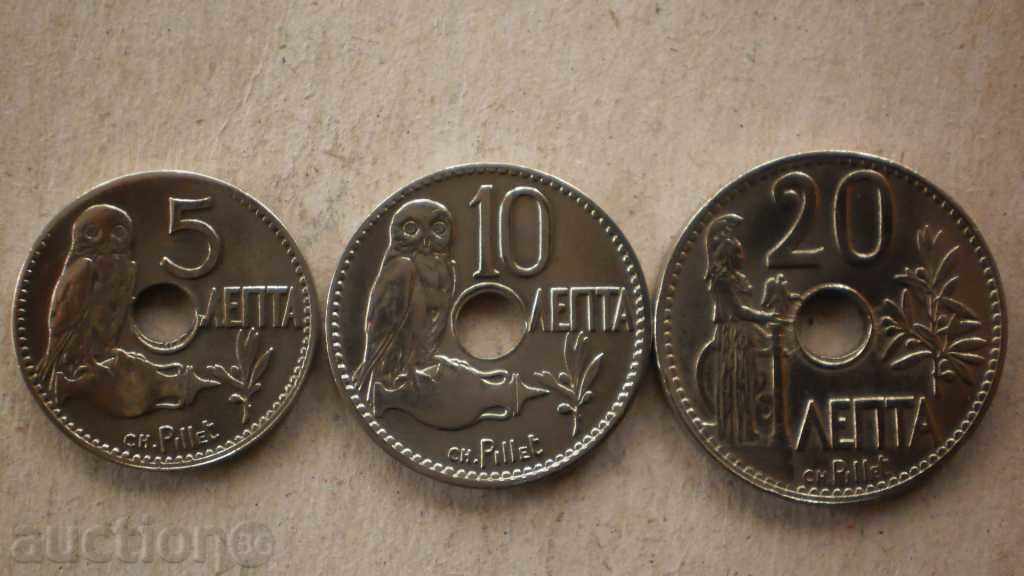 Licitație SET 5, 10, 20 acarianul 1912 GRECIA