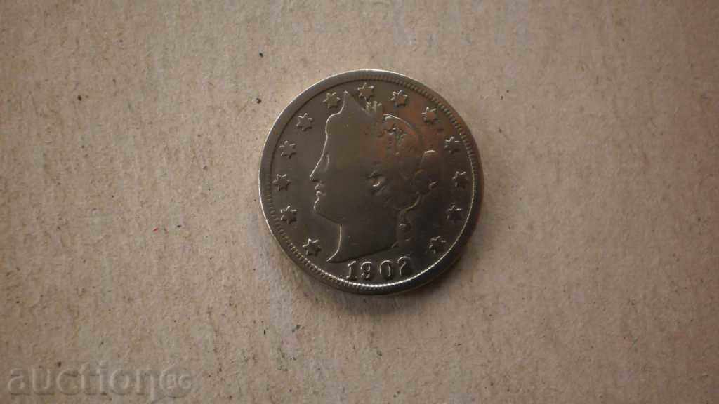 5 CENT USA 1902 cu preț € 2.56 | 5.01 BGN