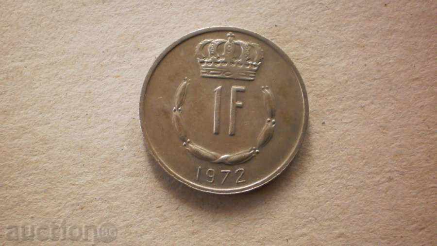 1 franc 1972 Luxemburg cu preț € 1.53 | 2.99 BGN