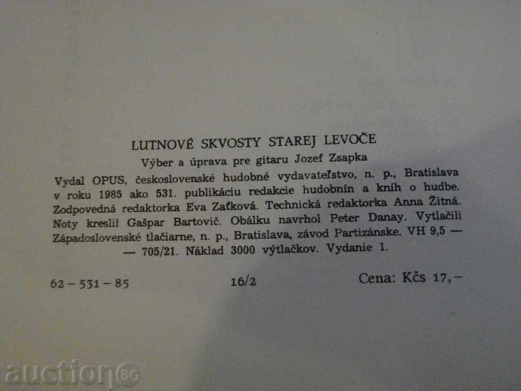 Book "LUTNOVÉ SKVOSTY STAREJ LEVOČE - GITARA" - 40 pages - 6 Book "LUTNOVÉ SKVOSTY STAREJ LEVOČE - GITARA" - 40 pages - 6