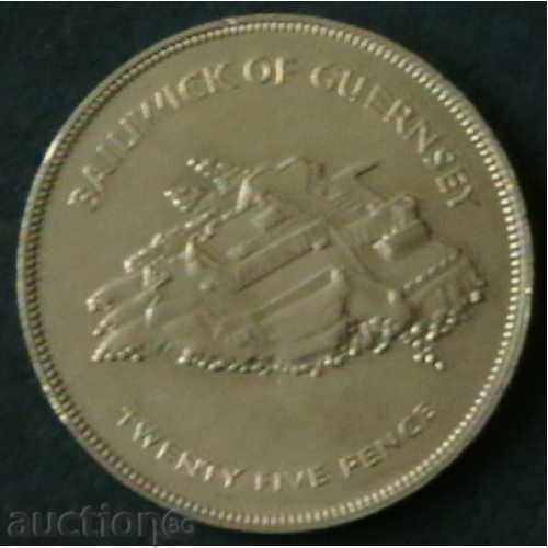 25 pence 1977, Guernsey
