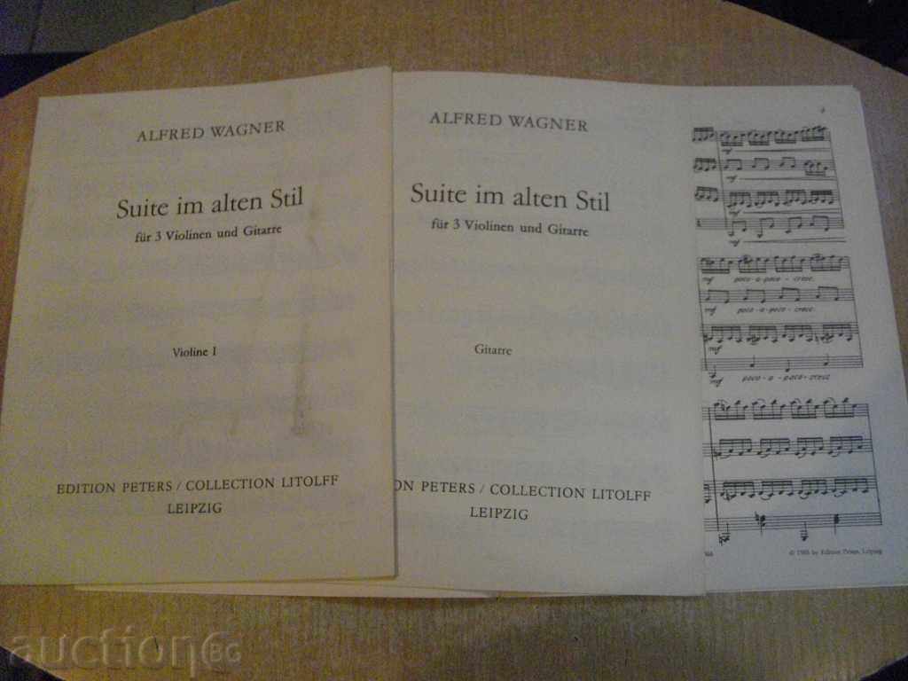 Book "SUITE IM ALTEN STIL for 3 Violin and Gitarre" -60p with price 10.00 BGN | € 5.11 Book "SUITE IM ALTEN STIL for 3 Violin and Gitarre" -60p with price 10.00 BGN | € 5.11