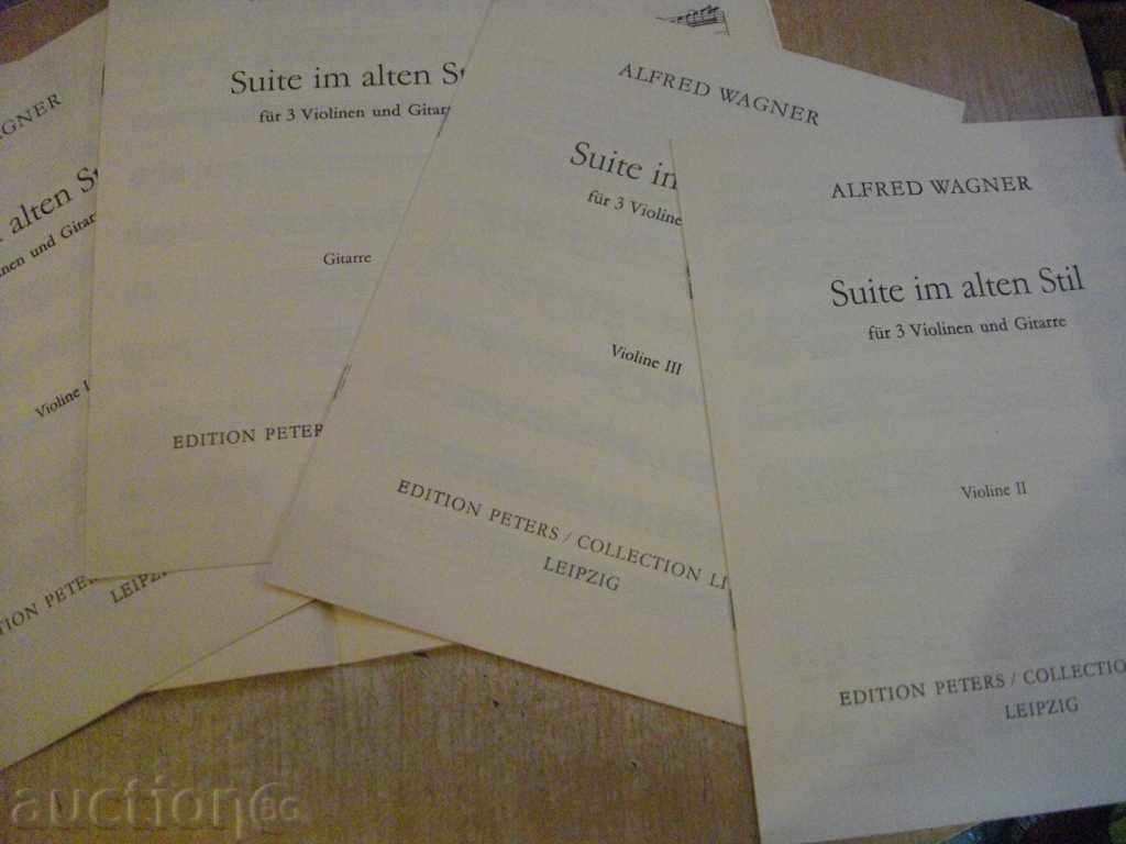 Book "SUITE IM ALTEN STIL for 3 Violin and Gitarre" -60p - 6 Book "SUITE IM ALTEN STIL for 3 Violin and Gitarre" -60p - 6