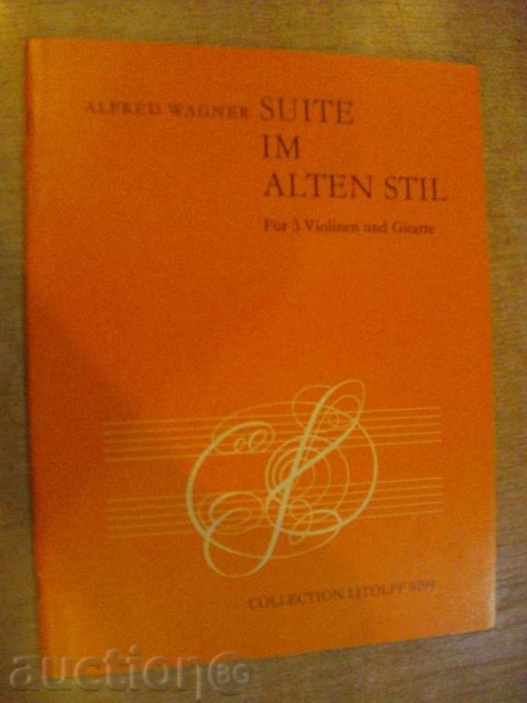 Book "SUITE IM ALTEN STIL for 3 Violin and Gitarre" -60p