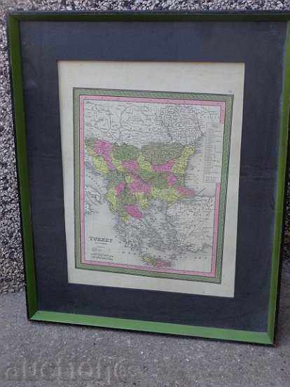 Old Map of the Ottoman Empire portrait, painting 19th century with price 85.00 BGN | € 43.46 Old Map of the Ottoman Empire portrait, painting 19th century with price 85.00 BGN | € 43.46