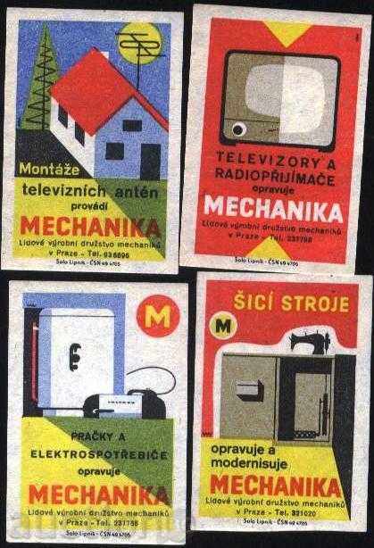 4 etichete matchbox din Cehoslovacia Lot 1126