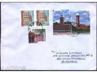 Пътувал плик с марки Морски фарове 2013 от Полша