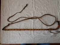 Silver. Whip for dressage / of a royal officer / Inscription.