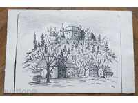 1178 Prodan Prodanov peisaj Castelul semnat R.23 / 35 cm