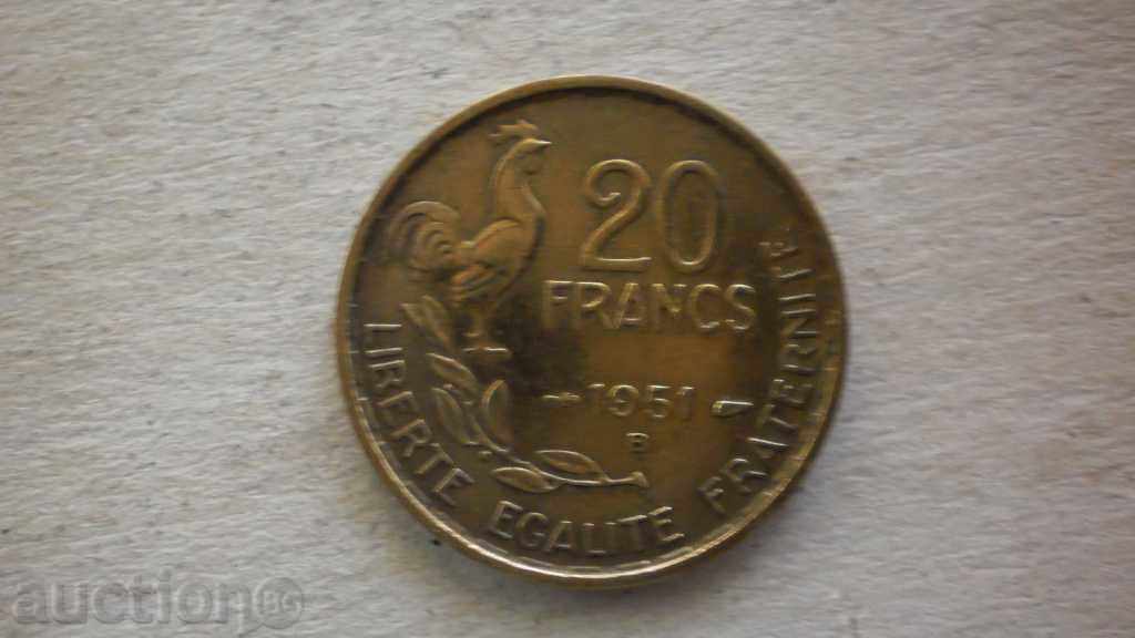 20 FRANCHE 1951 IN FRANCE
