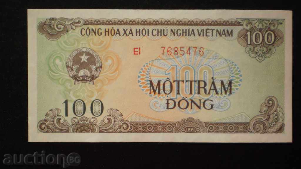 100 DONG 1991 VIETNAM UNC