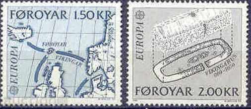 Чисти марки Европа СЕПТ 1982 от Фарьорски острови