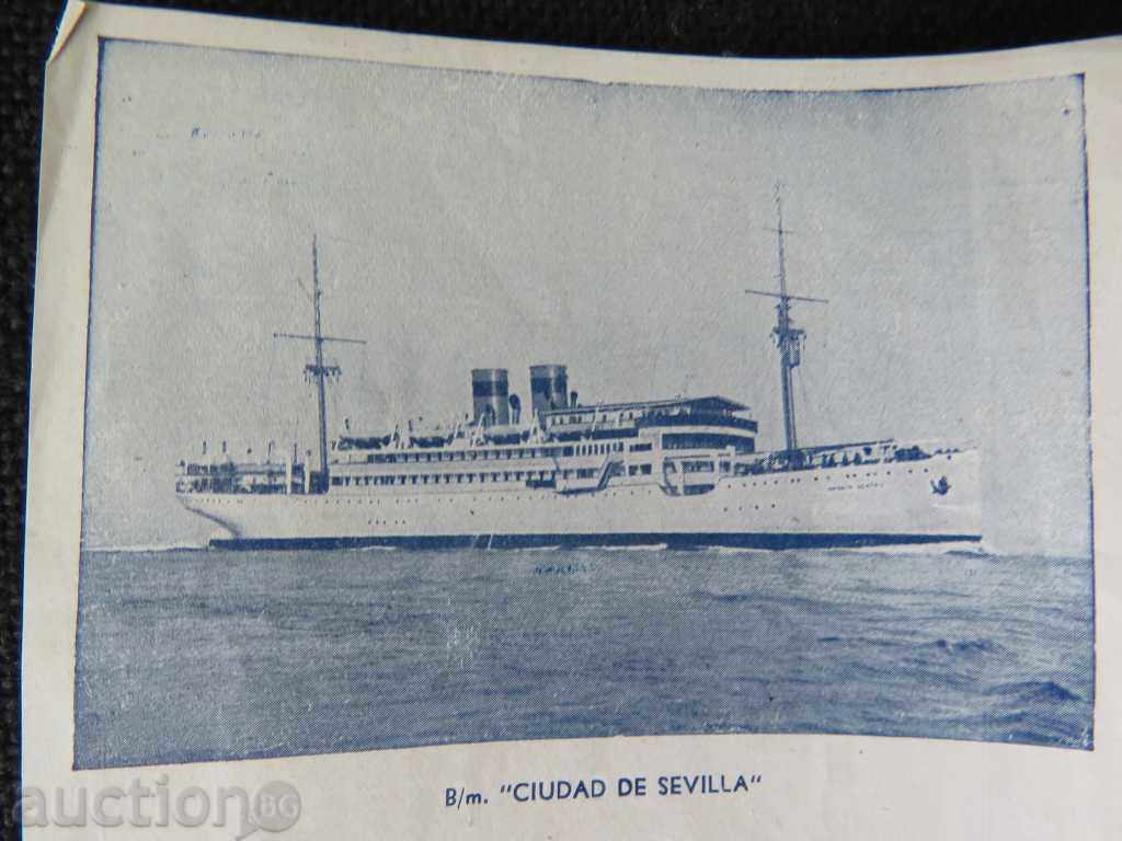 Delivery of 1936 - PROGRAM TRAVELING SHIP - BARCELONA - CANARY ISLANDS Delivery of 1936 - PROGRAM TRAVELING SHIP - BARCELONA - CANARY ISLANDS
