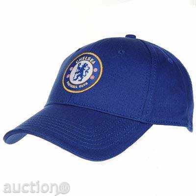 A baseball cap with the Chelsea football club logo
