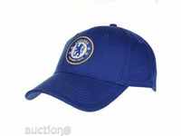 A baseball cap with the Chelsea football club logo