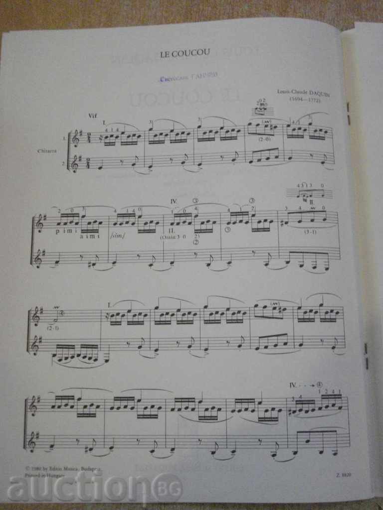 Auction The book "LE COUCOU-KÉT GITÁRRA - LOUIS-CLAUDE DAQUIN" - 4 p. Auction The book "LE COUCOU-KÉT GITÁRRA - LOUIS-CLAUDE DAQUIN" - 4 p.