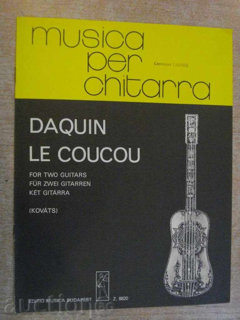 The book "LE COUCOU-KÉT GITÁRRA - LOUIS-CLAUDE DAQUIN" - 4 p.