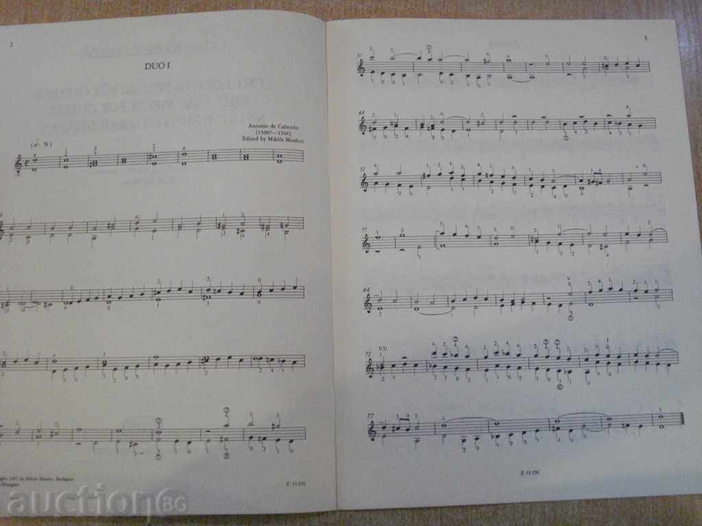 Auction Book "NYOLC KÖNNYŰ DARAB GITÁRRA-ANTONIO DE CABEZÓN" -12p. Auction Book "NYOLC KÖNNYŰ DARAB GITÁRRA-ANTONIO DE CABEZÓN" -12p.