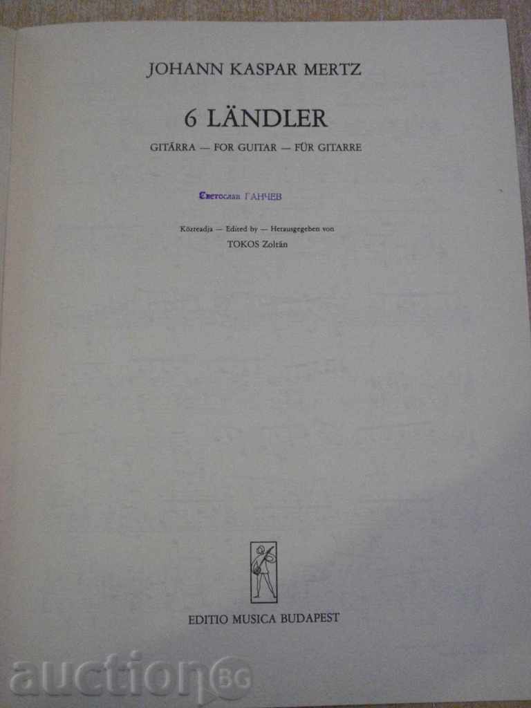 Book "6 LÄNDLER-GITÁRRA-JOHANN KASPAR MERTZ-Z.TOKOS" -8p. with price 6.00 BGN | € 3.07