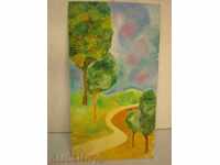 картина,масло, на фазер.