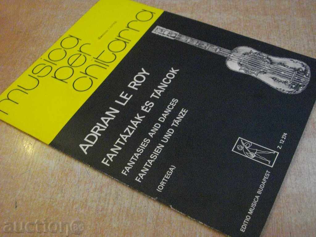 Book "FANTASIÁK ÉS TÁNCOK-GITÁRRA-ADRIAN LE ROY" - 16 p. - 7