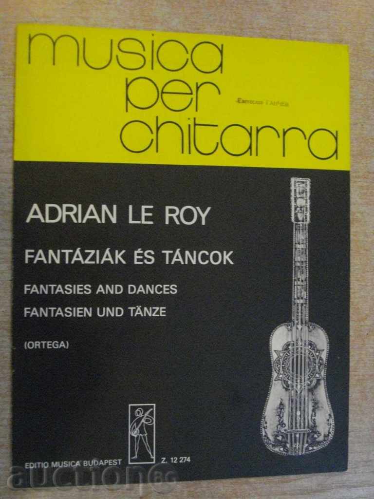 Βιβλίο "FANTÁZIÁK ÉS TÁNCOK-GITÁRRA-ADRIAN LE ROY" - 16 σ.