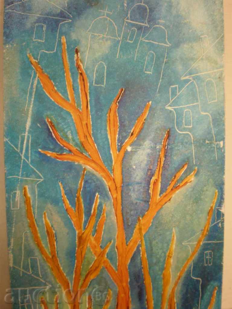 Auction painting, oil, on phaser, signed. Auction painting, oil, on phaser, signed.