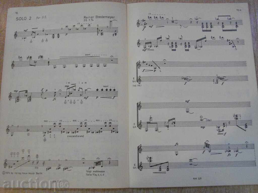 Auction The book "GITARRE - 2 - Werner Pauli" - 20 p. Auction The book "GITARRE - 2 - Werner Pauli" - 20 p.