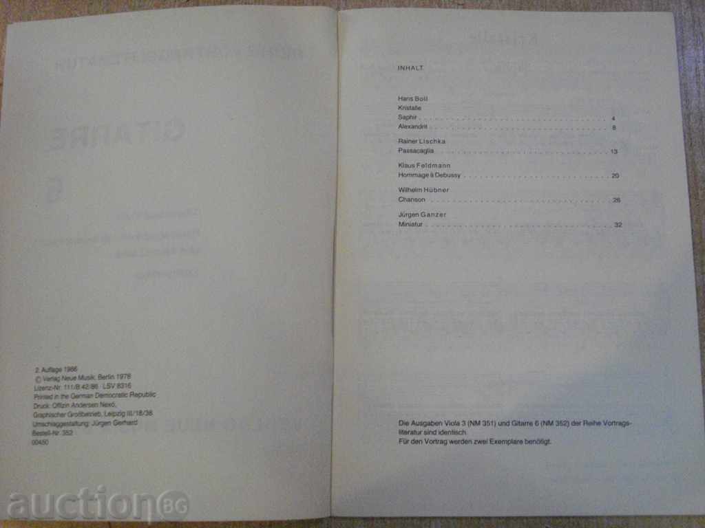 "GITARRE - 6 - Gitarre und Viola - W. Pauli" - 36 pp. with price 8.00 BGN | € 4.09 "GITARRE - 6 - Gitarre und Viola - W. Pauli" - 36 pp. with price 8.00 BGN | € 4.09