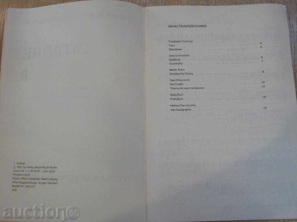 The book "GITARRE - 8 - Werner Pauli" - 20 p. with price 8.00 BGN | € 4.09 The book "GITARRE - 8 - Werner Pauli" - 20 p. with price 8.00 BGN | € 4.09