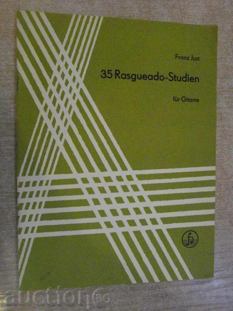 The book "35 Rasgueado-Studien für Gitarre-Franz Just" -26 pp.