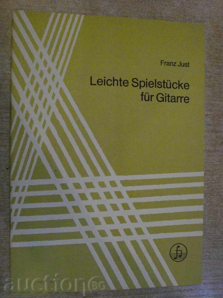 The book "Leichte Spielstücke für Gitarre-Franz Just" - 24 p.