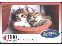 Οι γάτες μεταφορών (σιδηρόδρομος) κάρτα από την Ιαπωνία TK6