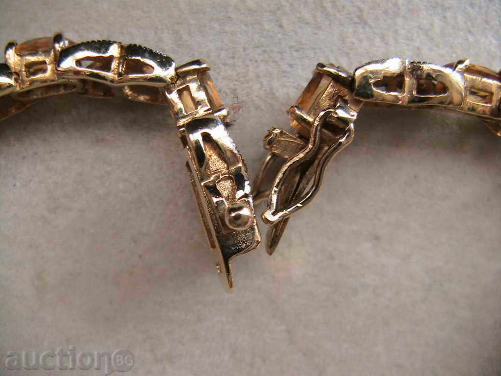 ATTRACTIVE SILVER BRACELET with CITRINE and DIAMONDS - 5 ATTRACTIVE SILVER BRACELET with CITRINE and DIAMONDS - 5